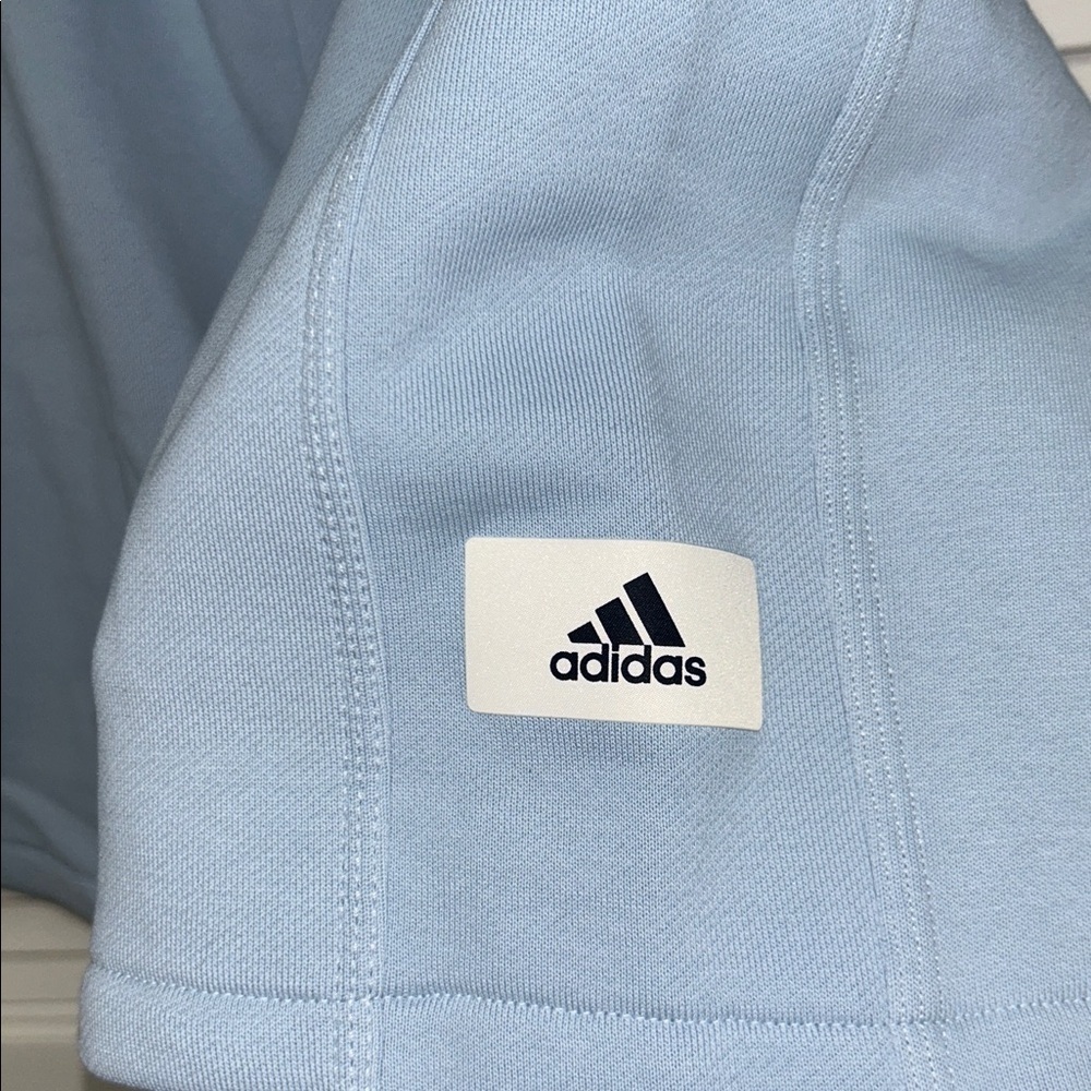 adidas Light Blue Men's Athletic Shorts with Drawcord - Picture 2 of 4